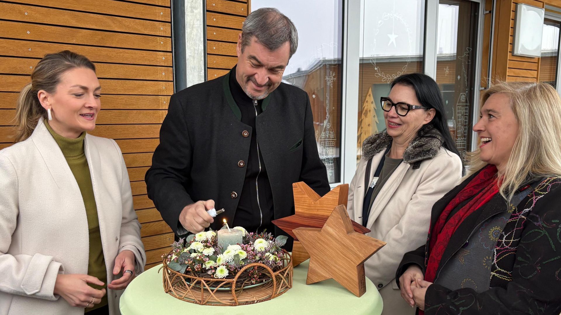 Bamberg: Ministerpräsident Markus Söder und Gesundheitsministerin Judith Gerlach besuchen Kinder- und Jugendhospiz Sternenzelt