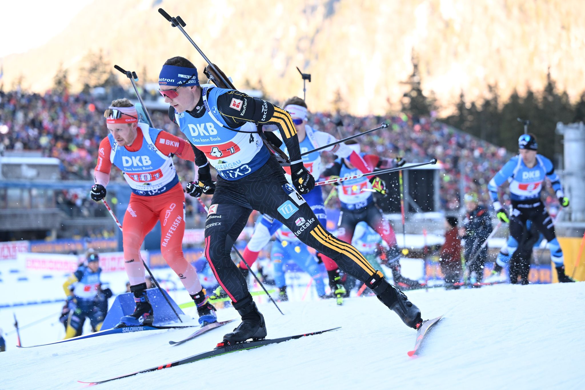 Deutsche Biathlon-Staffel in Ruhpolding auf Platz drei