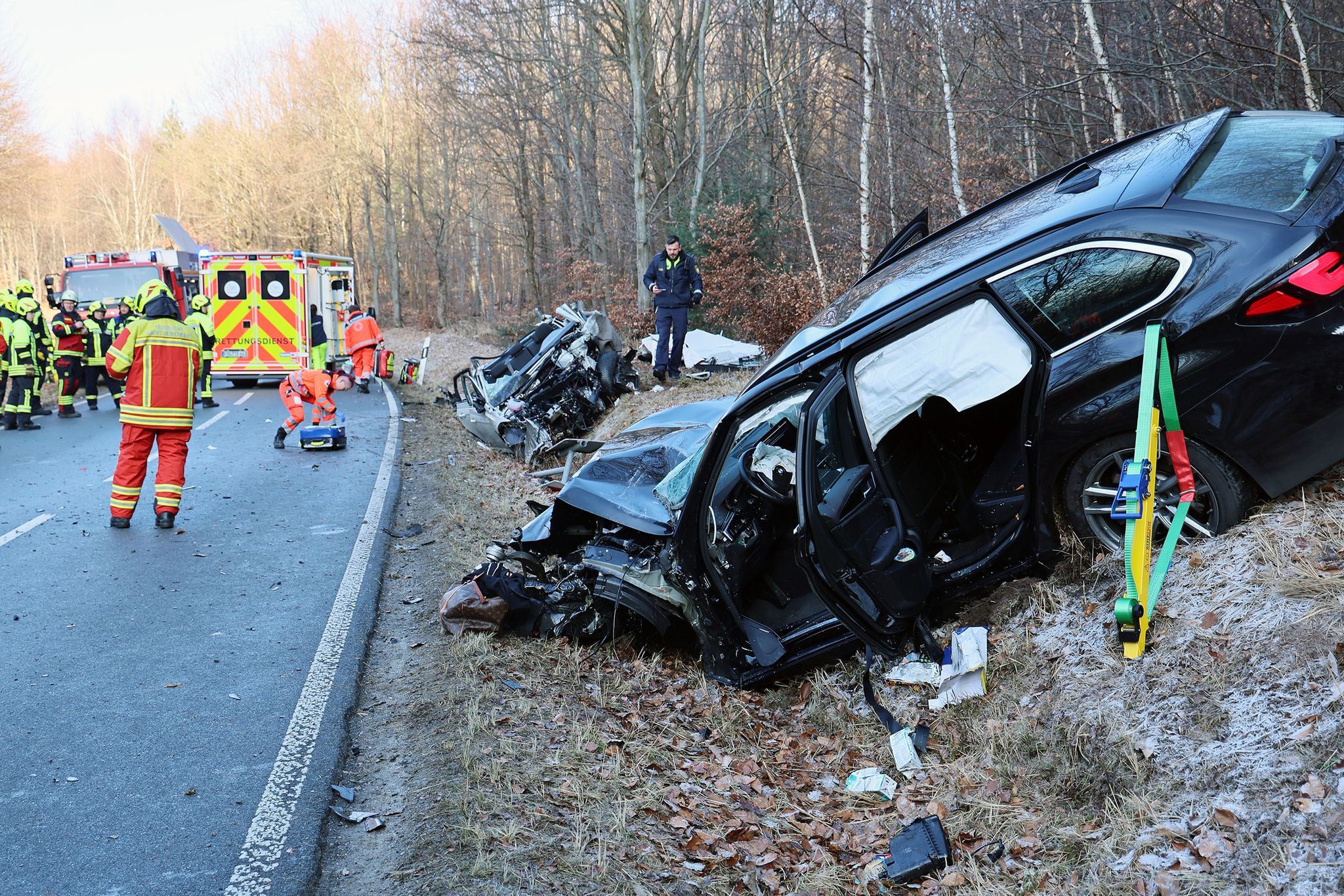 Frontalkollision bei Mönchberg – Frau kämpft um ihr Leben