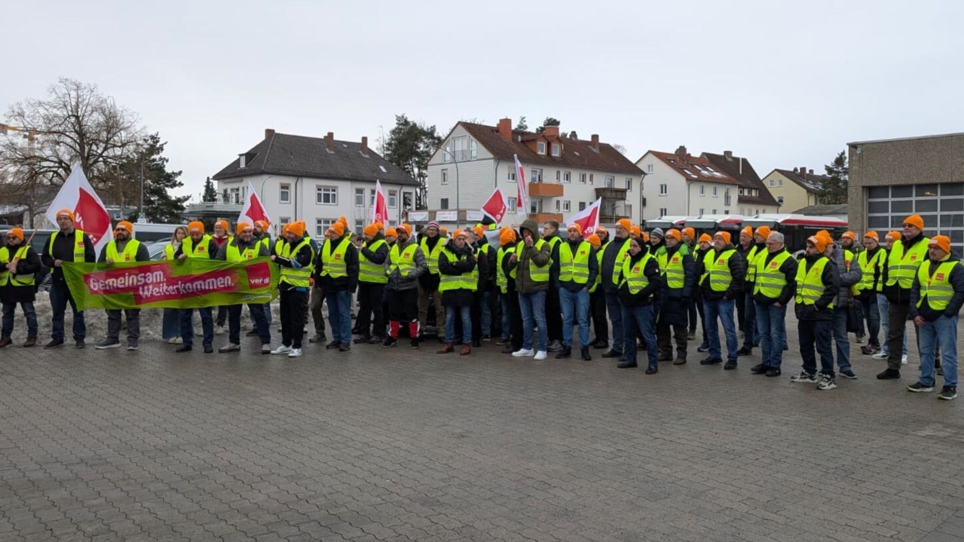 Kundgebung bei Stadtwerken Bamberg am Vormittag