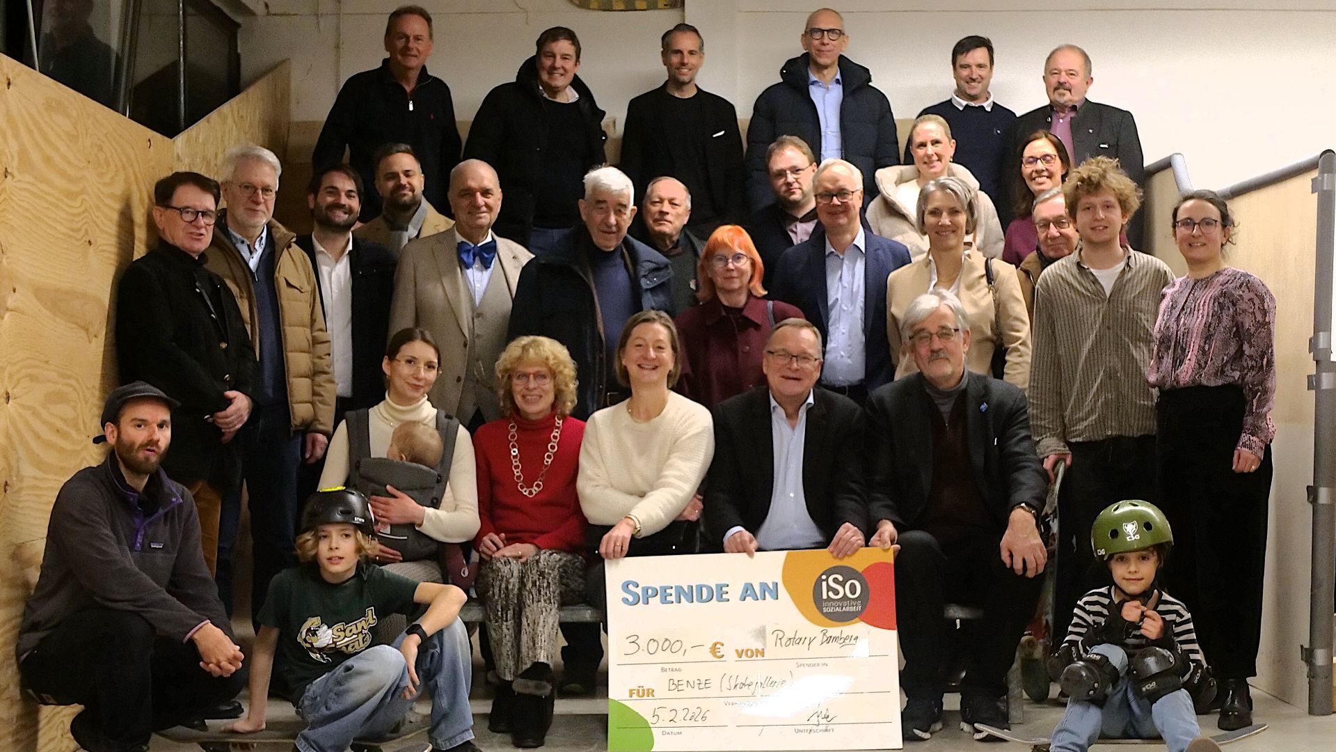 3.000 Euro für Jugendprojekt: Rotary Club unterstützt Skategalerie in Bamberg