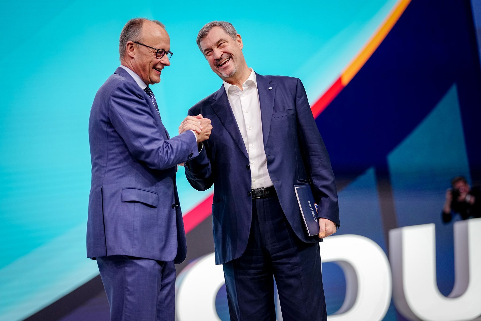 Merz und Söder beschwören Einheit in Regierungsverantwortung