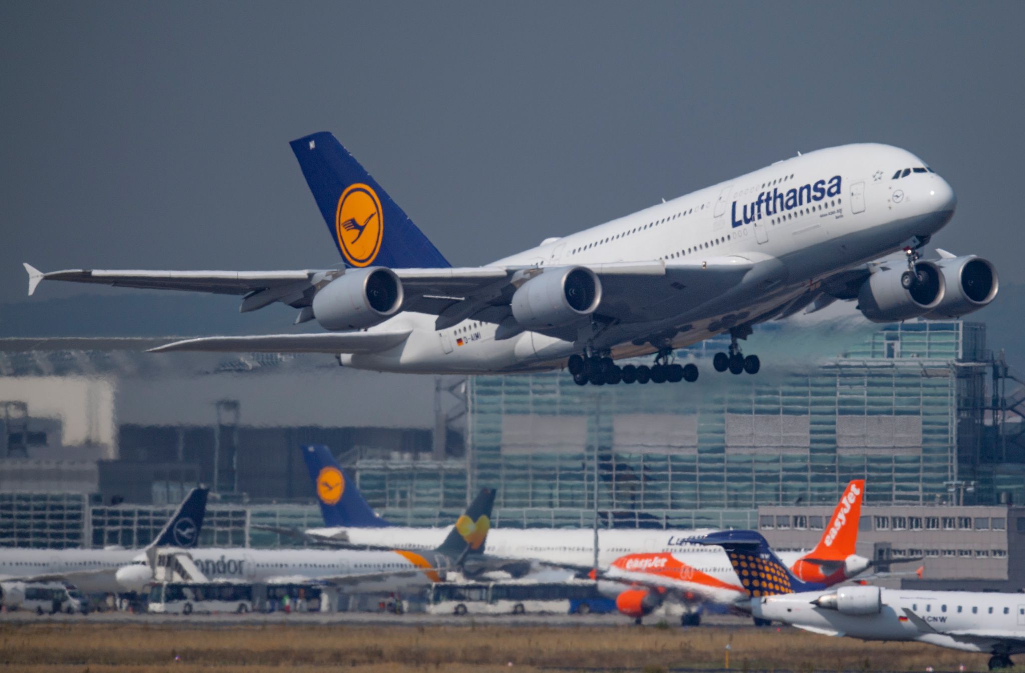 Lufthansa-Flugzeug fliegt leer von Abu Dhabi nach München