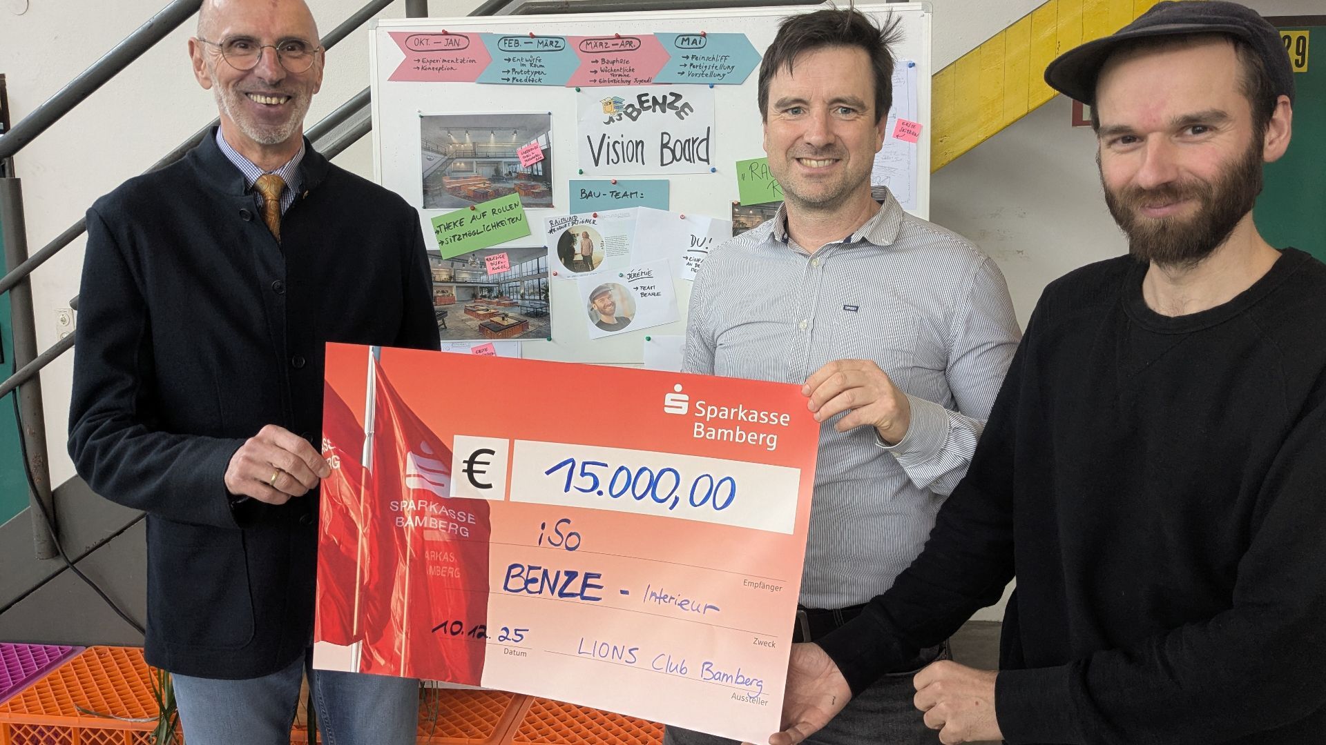 15.000 Euro für BENZE: LIONS Club unterstützt Jugendkulturzentrum in Bamberg