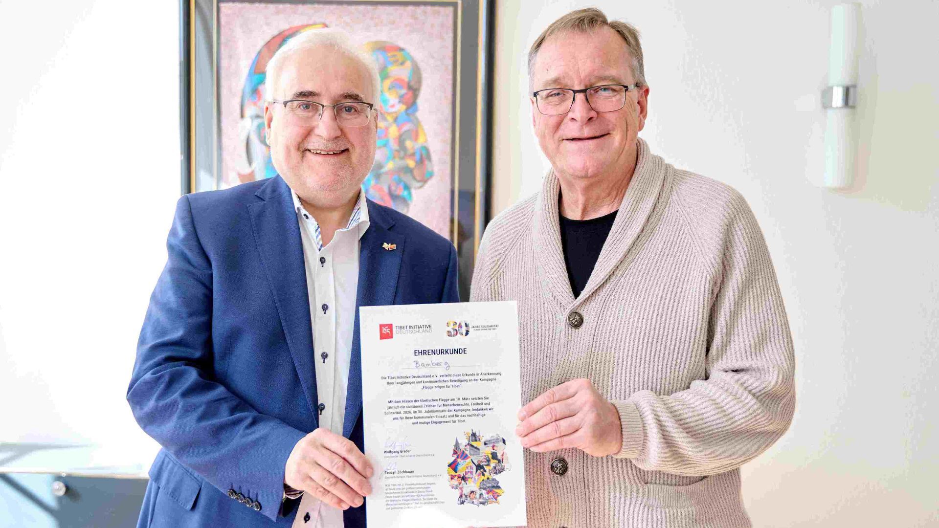 Dank für jahrzehntelanges Tibet-Engagement