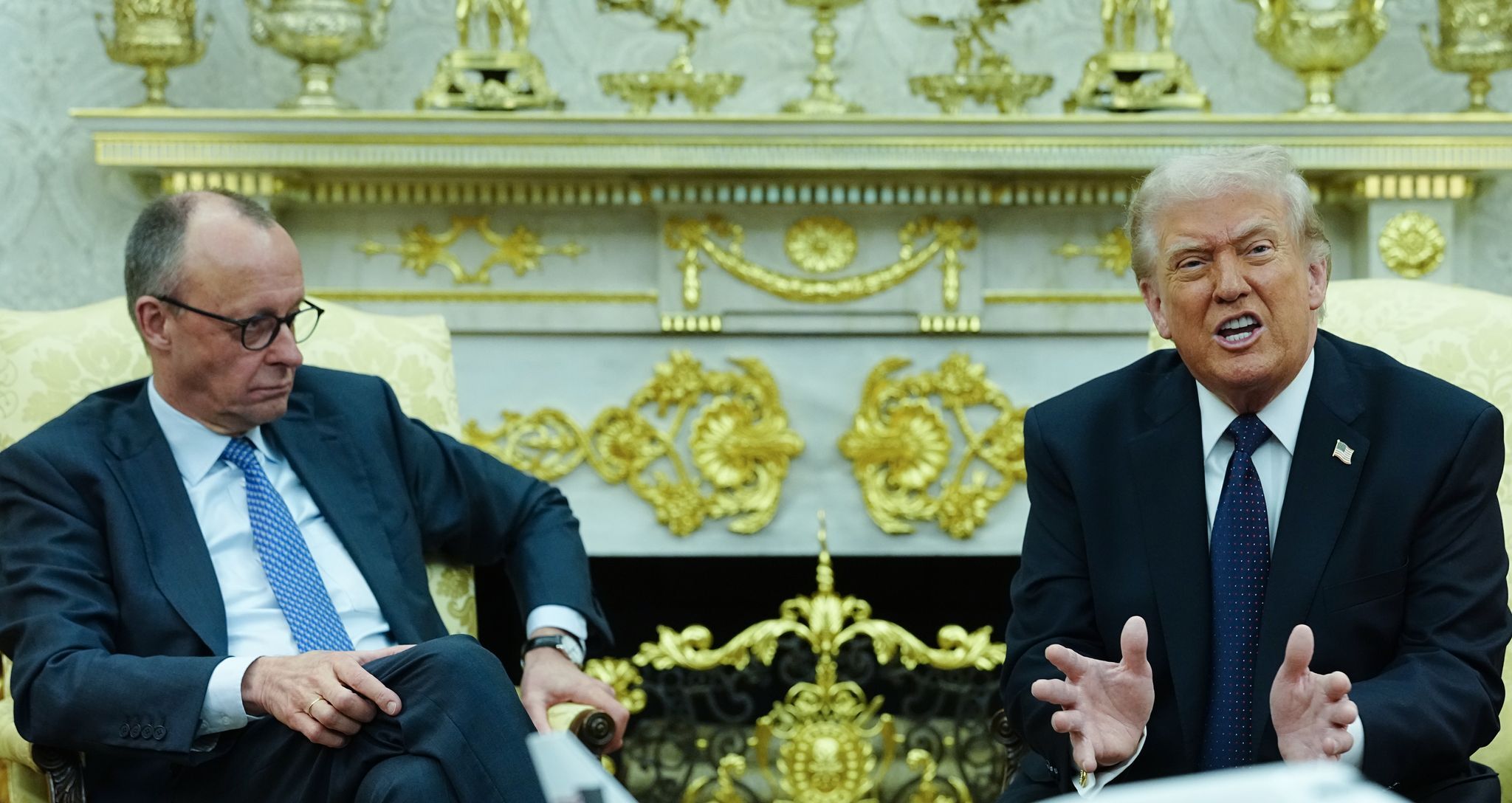 Treffen im Weißen Haus: Merz redet drei Minuten, Trump 30