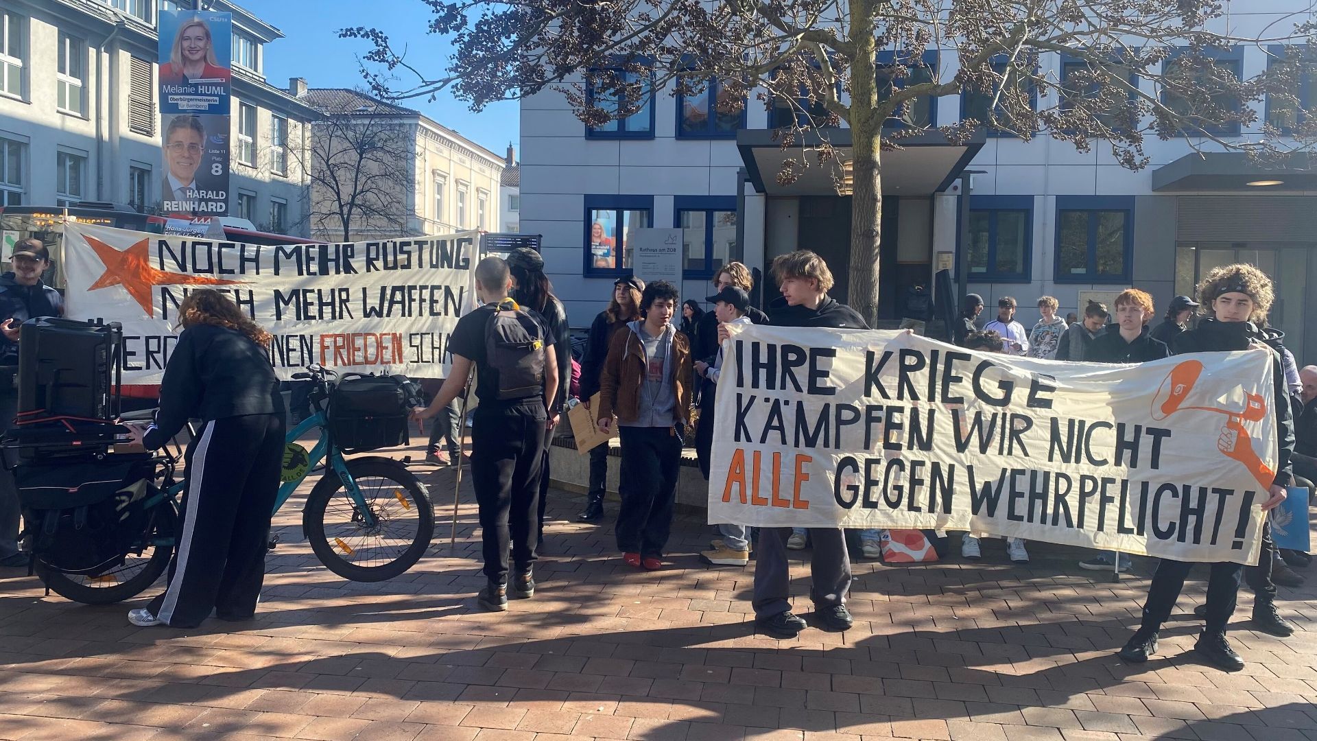Schüler-Streik gegen Wehrpflicht in Bamberg
