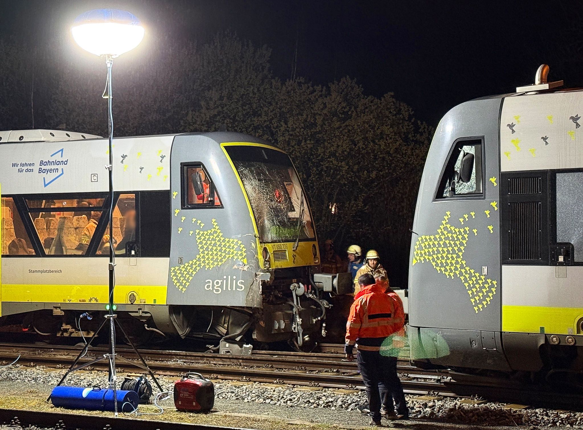 Zugkollision im Hauptbahnhof Bayreuth – acht Verletzte